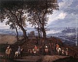 Jan the elder Brueghel Travellers on the Way painting